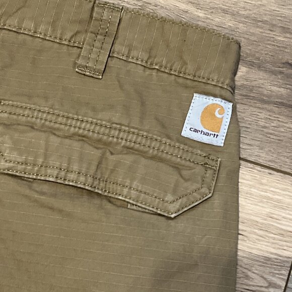 Men's Carhartt Force Cargo Pants 40x30 Tan Ripstop Work 101148 257 Relaxed - Picture 10 of 12